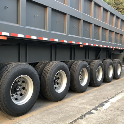 CIMC HUAJUN トラック輸送用40トンの3軸多軸水力ダンプティッパートレーラー