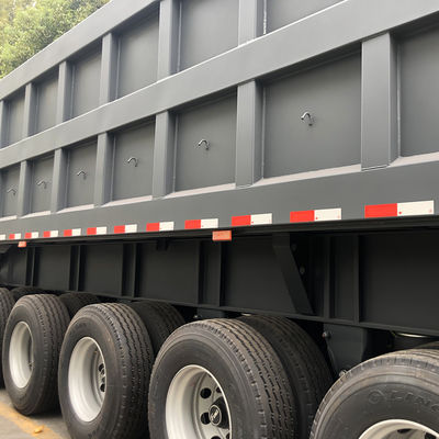 CIMC HUAJUN トラック輸送用40トンの3軸多軸水力ダンプティッパートレーラー