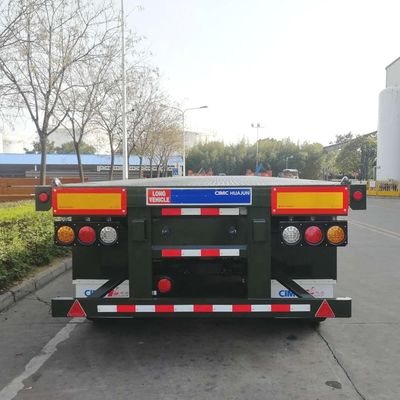 CIMC HUAJUN アジア市場向けセミトレーラー 3軸40FTフラットベッドコンテナトレーラー