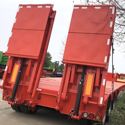 30T マックス 積載 水力 折りたたみ ギズ ネック 重荷 低ベッド トレーラー 頑丈なデザイン