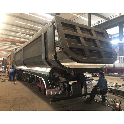 12R22.5 タイヤ 4軸 U型ハイドロリックティッピングトラック トレーラー 38CBM by CIMC HUAJUN