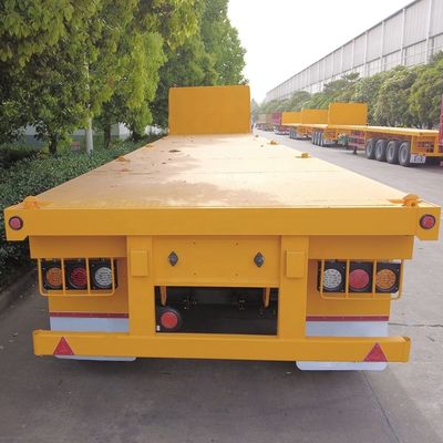 CIMC HUAJUNによるコンテナ輸送のための高容量60トンの平床トラックトレーラー