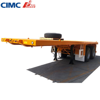 40t マックス 積載 CIMC HUAJUN 20ft 40ft フラットベッド トレーラー