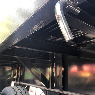 80T トラック シャーシ CIMC HUAJUN 20ft 40ft 平床コンテナトレーラー 12R22.5 タイヤ
