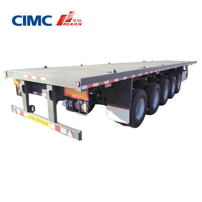 CIMC HUAJUN 5軸フラットベッドトレーラー アフリカ市場における様々なトラクターに最適