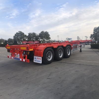 40T マックスペイロード 空中懸垂 拡張式スライダー 骨格コンテナ シャーシ 半トレーラー