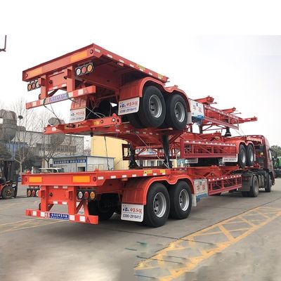 40T マックスペイロード 空中懸垂 拡張式スライダー 骨格コンテナ シャーシ 半トレーラー