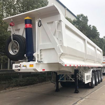 メインビーム 500mm 高さ Q345B CIMC ターパー ガルバン化されたクレーンダンプ 半トレーラートラック