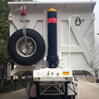 メインビーム 500mm 高さ Q345B CIMC ターパー ガルバン化されたクレーンダンプ 半トレーラートラック