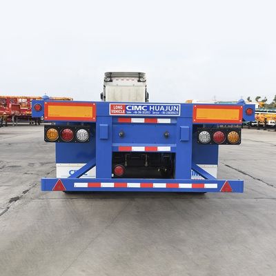 40フィートコンテナ輸送 フラットベッドセミトレーラー JOST着陸車と40トンの最大重荷