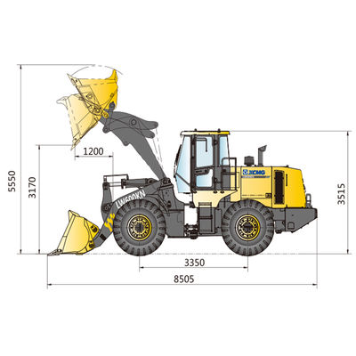 6500kg 作業重量 LW600KN 頂部液圧シリンダーとロケットバケツ付きの車輪積載機
