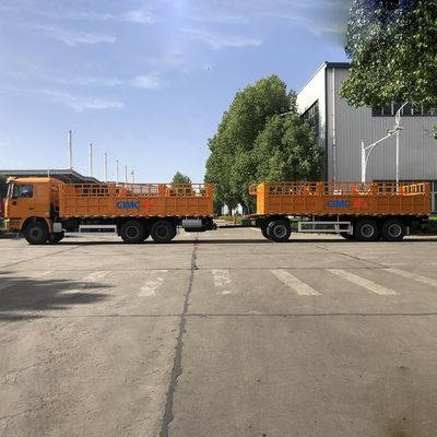 トップデザイン CIMC HUAJUN ダブルボックスフェンスセミトレーラーとステーク貨物トレーラー