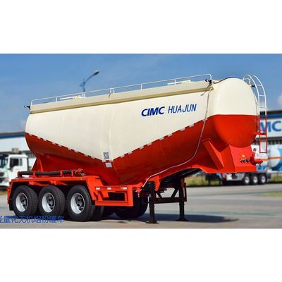 耐久性 CIMC HUAJUN 40CBM 乾燥型散装粉末セメントタンク 3軸タンカーセミトレーラー