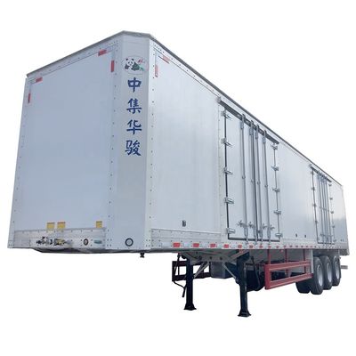 設計 CIMC HUAJUN 3軸 アルミ合金貨物箱 50トン容量の半トレーラー