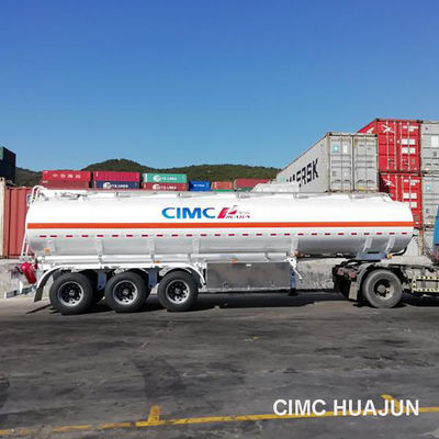 CIMC HUAJUN 3軸ディーゼルタンカー トラックトレーラー 30000L-60000L燃料タンク 半トレーラー