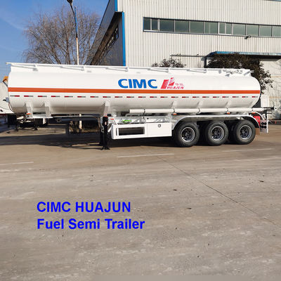 CIMC HUAJUN 3軸ディーゼルタンカー トラックトレーラー 30000L-60000L燃料タンク 半トレーラー