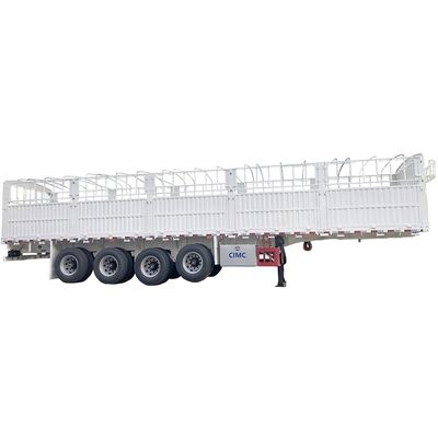CIMC HUAJUN 60 トン高面板フェンス半輸送トレーラーCE認証