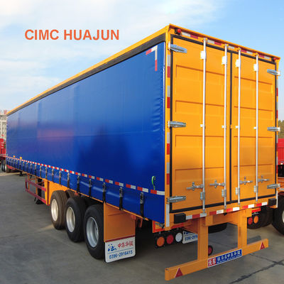 グリーン・トランスポート・ユーティリティ・ドライ・バン・トラック・トレーラー・キャージ付き CIMC HUAJUN 顧客オプション