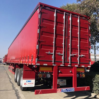 60トンの最大重荷 貨物輸送用の3軸型ドライバン型箱型半トレーラー