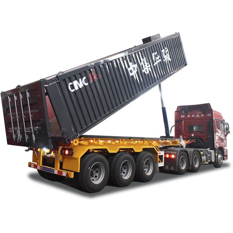 40000kg CIMC HUAJUN 3 アルクセ 半トレーラー トラック・トレーラー ダンプボディ鋼製 FUWA 8500*2550*3400 CN HEN Hyva Ce
