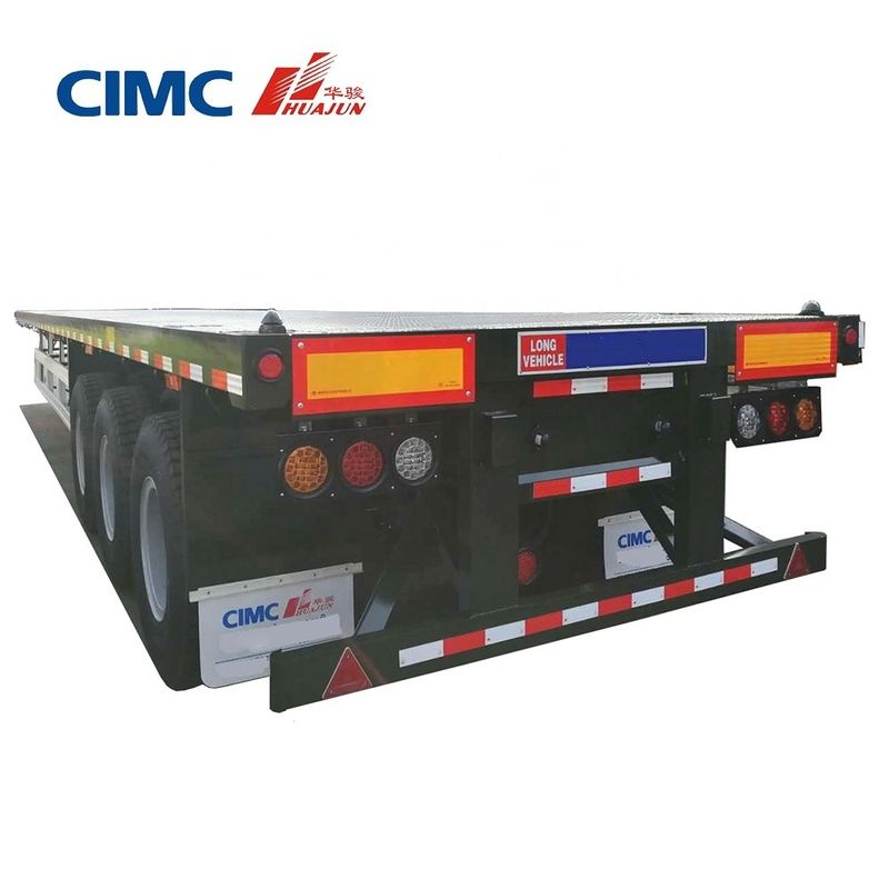 CIMC HUAJUN 3 アクセル 40フィートフラットベッドコンテナ 12 トイストロックと12380 * 2500 サイズ