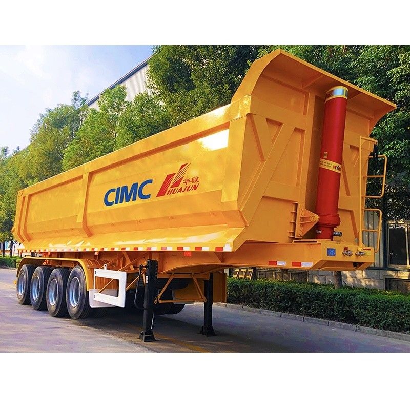 12R22.5 タイヤ 4軸 U型ハイドロリックティッピングトラック トレーラー 38CBM by CIMC HUAJUN