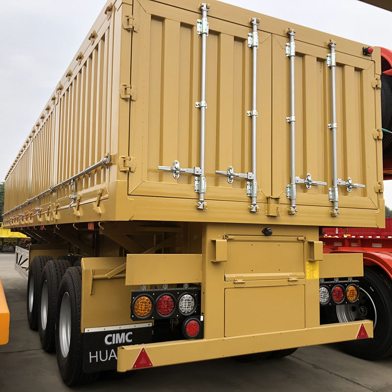 11.00r20 タイヤと標準28トンの着陸車両 サイドティッパーセミトレーラー