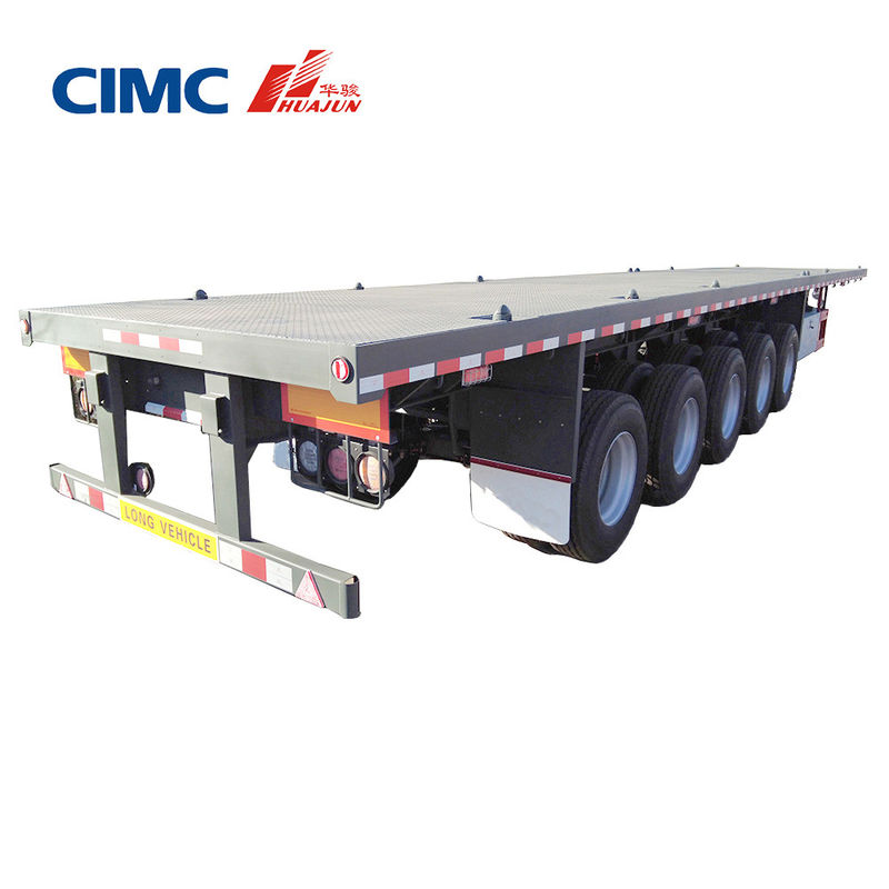 CIMC HUAJUN 5軸フラットベッドトレーラー アフリカ市場における様々なトラクターに最適