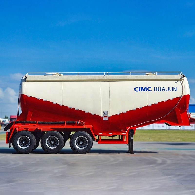 耐久性 CIMC HUAJUN 40CBM 乾燥型散装粉末セメントタンク 3軸タンカーセミトレーラー
