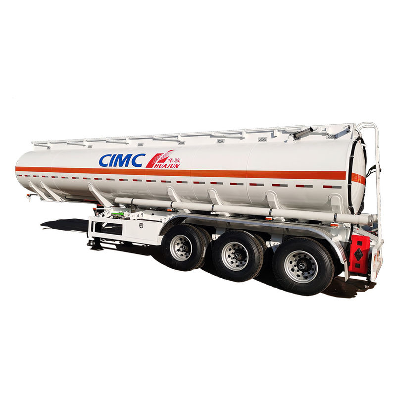 CIMC HUAJUN 3軸ディーゼルタンカー トラックトレーラー 30000L-60000L燃料タンク 半トレーラー